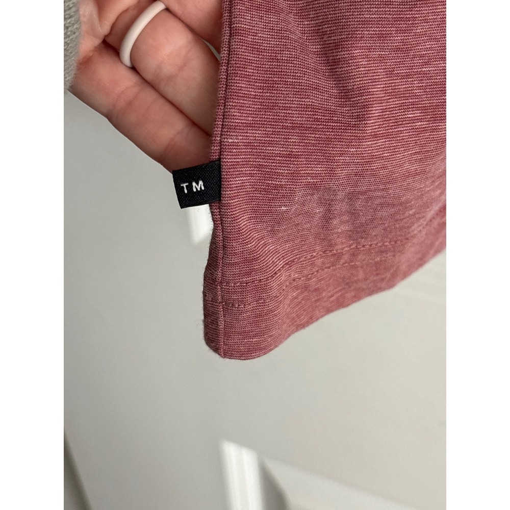 Travis Mathew Mauve Heathered Pima Cotton Stretch T-shirt XL - Picture 3 of 6